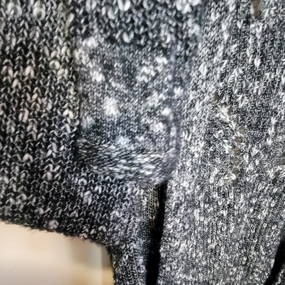 John + Jenn Black and White Mid Length Duster Oversized Cardigan Size XS - Picture 5 of 14